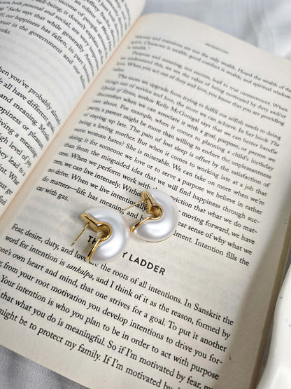 Glossy Pearl hoop
