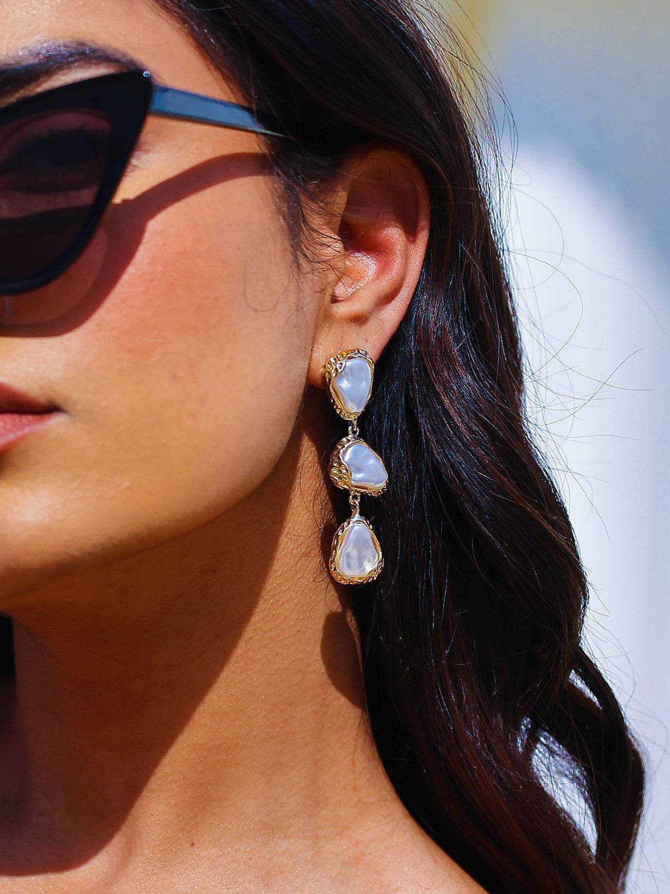 Mother of Pearl Danglers